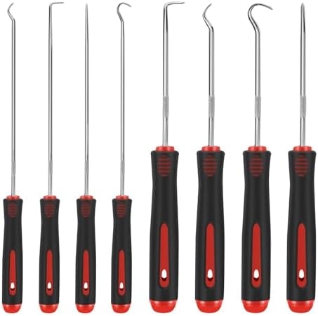 Vutim 8 Piece Automotive Tool, Pick Set, Precision Oil Seal Pick Tool, Mechanical Device Pick for Lock Pick Set, Lock Keys, Pick to Remove Hoses and Gaskets, Pick, Seal Puller