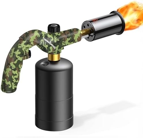 ThermoMaven Propane Torch Lighter, Cooking Torch Gun, Charcoal Lighter, Flame Thrower Adjustable Kitchen Food Torch Head, Blow Torch for Grill, Sous Vide, BBQ, Gas Welding Kit (Gas Tank Not Included)