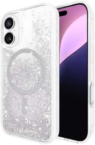 Case-Mate iPhone 16 Case - MagSafe Phone Case - Silver Waterfall