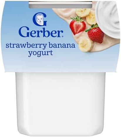Gerber Stage 3 Strawberry Banana Yogurt Baby Food, 4 Oz, 16 Pack