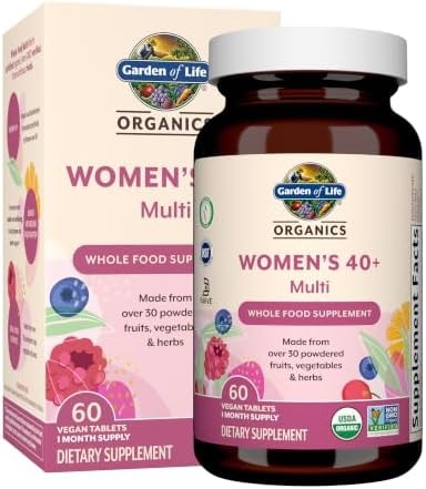 Garden of Life Organics Women's 40+ Multivitamin, Vegan, 60 Tablets