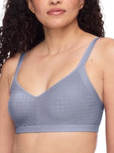 Warner's Women's Easy Does It Underarm Smoothing with Seamless Stretch Wireless Lightly Lined Comfort Bra Rm3911f, Silver, 3X-Large