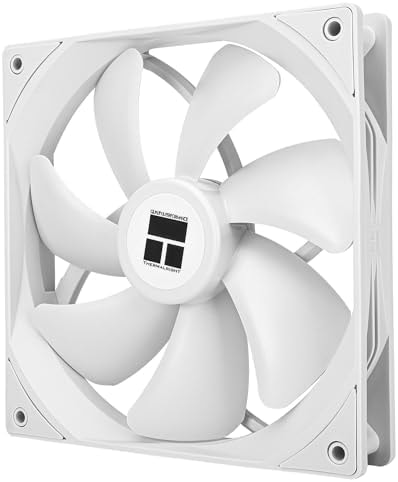 Thermalright TL-C14CW CPU Cooler, S-FDB Bearing 140mm Case Fan With 4-PWM Control, Low Noise Computer Chassis Cooling, White (TL-C14CW)