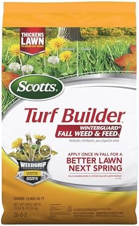Scotts Turf Builder WinterGuard Fall Weed & Feed₅, 33.84 lbs.