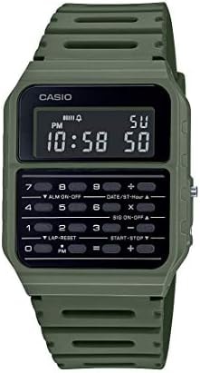 Casio CA53W Vintage Series | Green | Data Bank | 1/100 SEC Stopwatch | Water Resistant | 8 Digit Calculator | Dual Time | Resin Band | Resin Case | Auto Calendar | Daily Alarm | 5 Year Battery