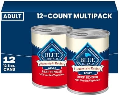 Blue Buffalo Homestyle Recipe Beef Adult Wet Dog Food, 12.5 oz, 12 ct