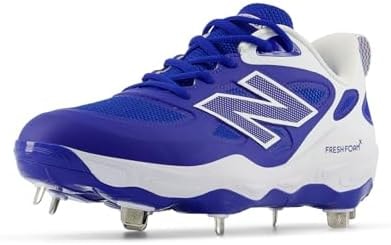 New Balance Women's Fresh Foam X Velo V4 Metal Softball Shoe, Team Royal/White, 5 M