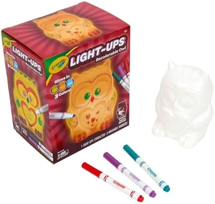 Crayola Light-Ups - Owl, Reusable Light Up Owl Toy, Fall Craft for Kids, Cute Glow in The Dark Decor & Night Light, Art Toys for Boys & Girls, Ages 4+