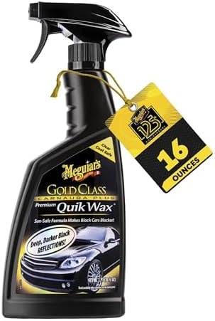 Meguiar's G7716 Gold Class Carnauba Quik Wax, Special Blend for Richness and Shine, Clear Coat Safe Meguiar's Quik Wax, Spray that Leaves Lasting Results without Residue, 16 Oz Containe