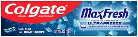 Colgate MaxFresh Fluoride Toothpaste, Cool Mint, 6.3 oz