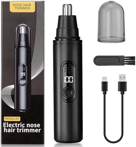 SUERBEATY Nose Hair Trimmer for Men Rechargeable, LED Display