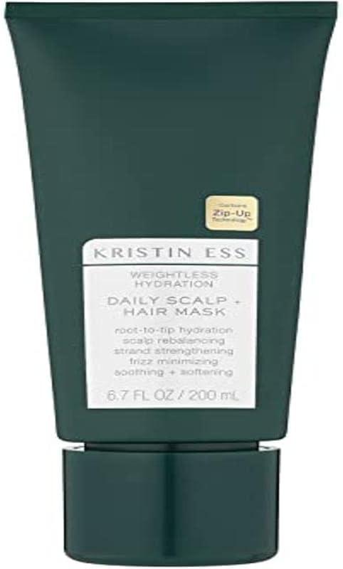 Kristin Ess Hair Weightless Hydration Daily Scalp + Hair Mask - Soothes Scalp, Hydrates Hair, Rebalancing Treatment, Frizz Minimizing, Vegan, Color & Keratin Safe, 6.7 fl oz