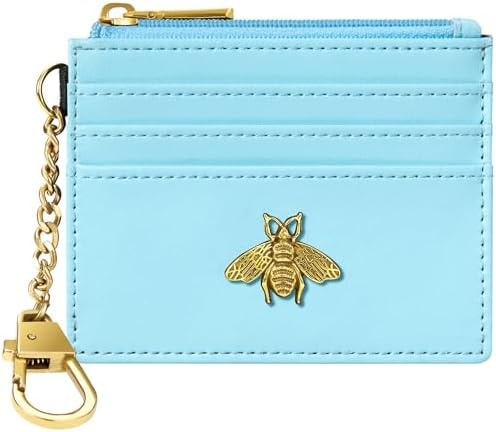SEAVILIA Credit Card Holder Small Keychain Wallet for Women RFID Blocking