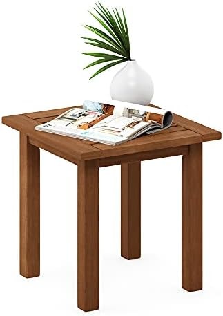 Furinno TIOMAN Outdoor Square Patio Table, Natural