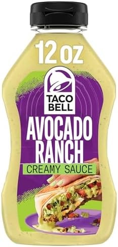 Taco Bell Sauce, Creamy Avocado Ranch, 12 fl oz Bottle