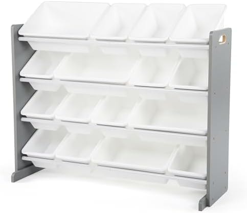 Humble Crew Kids Toy Organizer with 16 Bins, 4 Tier Storage for Playroom