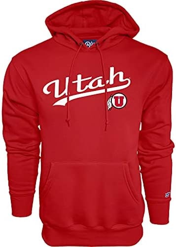 Blue 84 Men's Utah Utes Hoodie Cursive Team Color, Team Color, Large