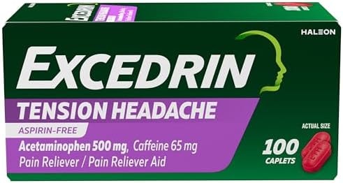 Excedrin Tension Headache Relief Caplets, 100 Count