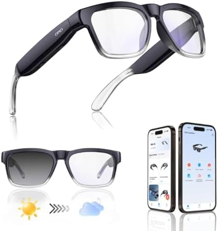 OHO AI Smart Glasses, Photochromic Z87+ Audio Open Ear Bluetooth Sunglasses