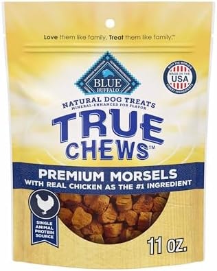 Blue Buffalo True Chews Premium Morsels Natural Dog Treats, Chicken 11 oz Bag