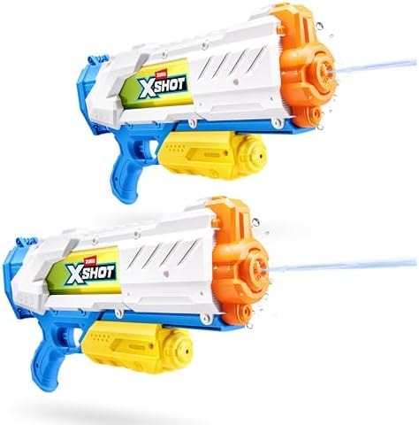 XSHOT Water Fast-Fill Medium Water Blaster (2 Pack) by ZURU, Watergun, 2 Pack X Shot Water Blaster (Fills with Water in just 1 Second!)