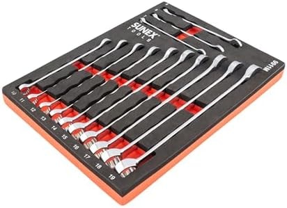 Sunex 9911M 13 Pc. V-Groove Metric Wrench Set in EVA Foam 7mm-19mm