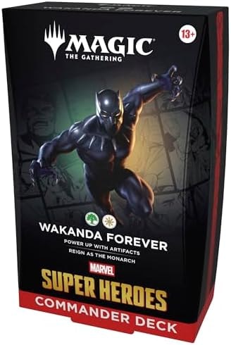 Magic: The Gathering | Marvel Super Heroes Commander Deck - Wakanda Forever (100-Card Deck + Accessories)