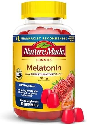 Nature Made Melatonin 10 mg per Serving Gummies, 60 Melatonin Gummies