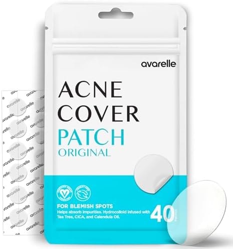 AVARELLE Original Hydrocolloid Acne Pimple Patches for Face 40 Count