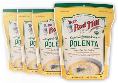 Bob's Red Mill Organic Corn Grits / Polenta, 24oz (Pack of 4) - Organic, Vegan, Kosher