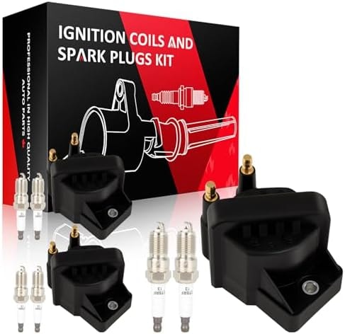 SCITOO 3 Ignition Coils with 6 Iridium Spark Plugs for Buick Allure DR39X