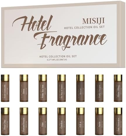 MISIJI Hotel Diffuser Oil Set,Hotel Scent Essential Oils for Diffuser for Home,Luxury Fragrance Oil for Aromatherapy,14 x 5 ML