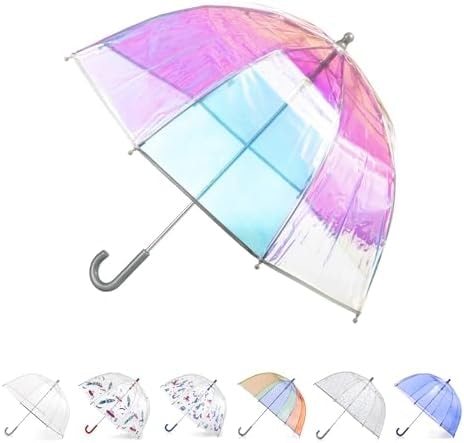 Totes Kids Pinch Proof Bubble Umbrella with Enhanced Visibility