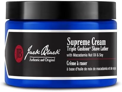 Jack Black Supreme Cream Triple Cushion Shave Lather - Shaving Cream Mens, 9.5Fl Oz