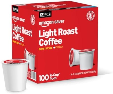 Amazon Brand - Happy Belly Light Roast Coffee Pods, Morning Light, Compatible with Keurig 2.0 K-Cup Brewers, 100 Count