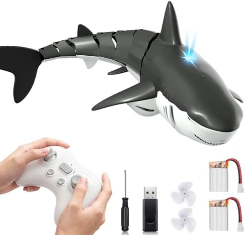 2.4Ghz RC Pool Toys Remote Control Shark, Outdoor Water Toys for Boys Kids