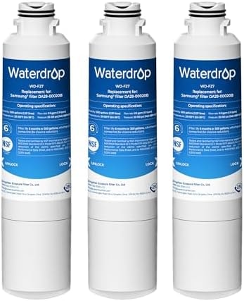 Waterdrop WD-F27 Replacement for Samsung® HAF-CIN/EXP Water Filter, 3 Pack