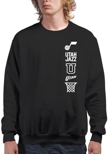 Junk Food NBA - Utah Jazz Stacked Logo Adult Crewneck