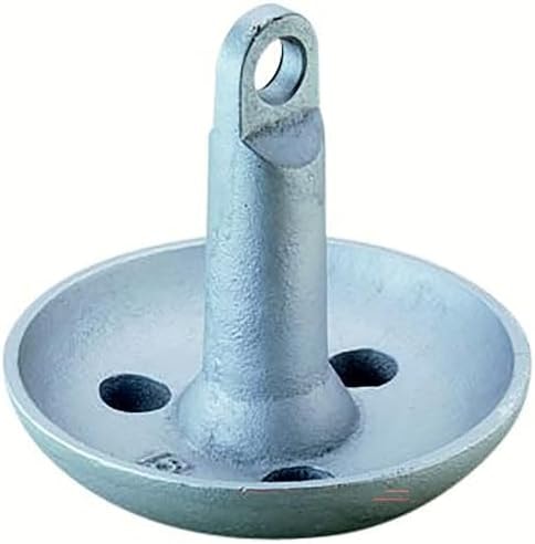 Attwood 9943-1 Cast Iron Mushroom Anchor, 15-Pounds, Aluminum-Plated Silver Finish, Gray