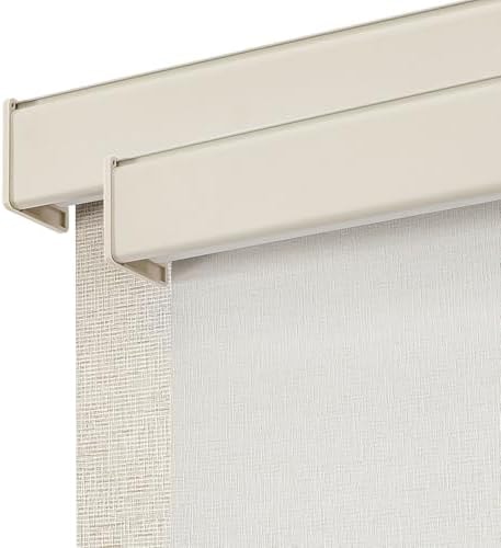 Joydeco Cordless Blackout Roller Shades for Windows, 35" W x 72" H, Beige