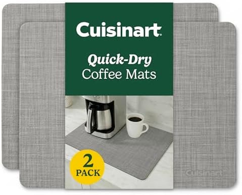 Cuisinart Coffee Mat for Countertop, 2-Pack 15"x20", Non-Slip