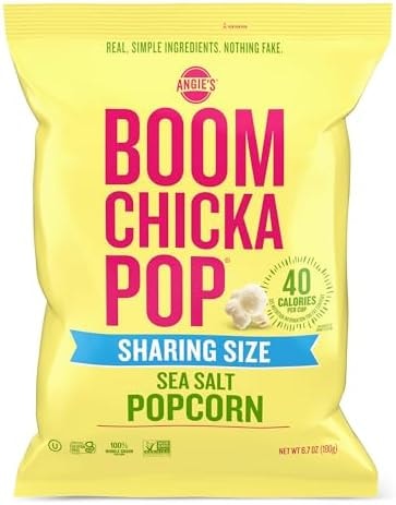 Angie's BOOMCHICKAPOP Sea Salt Popcorn, Gluten Free, Party Size, 6.7 oz.