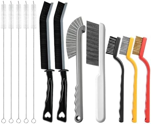 12pcs Crevice Cleaning Brush, Straw Brush for Bathroom, Ktichen and Window