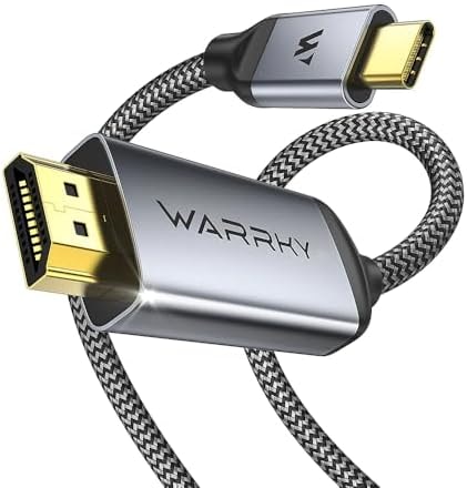 Warrky USB C to HDMI Cable 6FT for Home Office 4K@60Hz High-Speed 4K HDMI