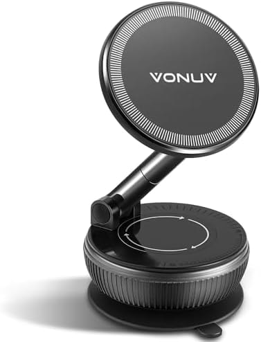 VONUV Magnetic Phone Holder for Car, 2025 Upgrade with 96LBS Ultra Suction & 2800gf Strong Magnet, 360° Adjustable Hands-Free Mount, Premium Car Accessories for Women Men, Fits iPhone/Android