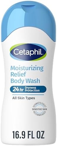 Cetaphil Moisturizing Body Wash, Sensitive Skin, Fragrance Free, 16.9 fl oz
