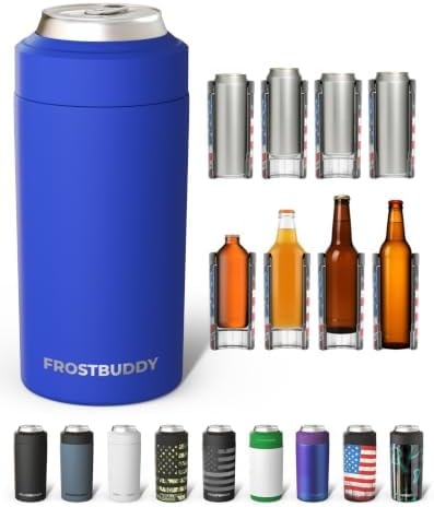 Frost Buddy Universal Can Cooler - Fits Slim Cans, 12 & 16oz (Royal)