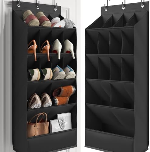 Mefirt Large Over the Door Shoe Organizer for Closet Fit 20 Pairs