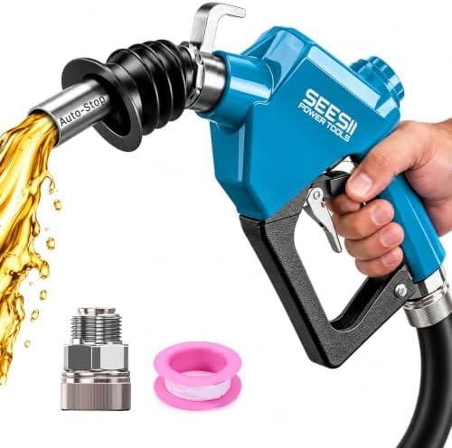 SEESII 3/4" NPT Automatic Fuel Nozzle, Gas Nozzle with Hook, Max Flow 16GPM