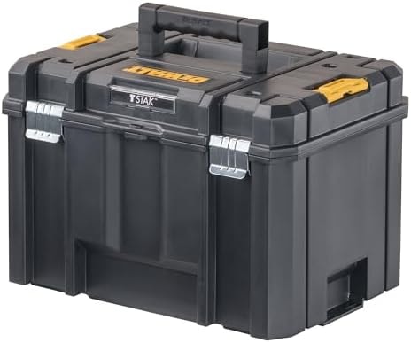 DEWALT TSTAK Tool Box, Extra Large Design, Removable Tray for Easy Access to Tools, Water and Debris Resistant (DWST17806)